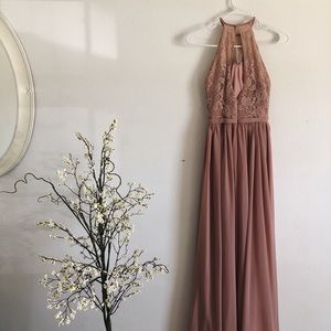 Blush bridesmaid dress